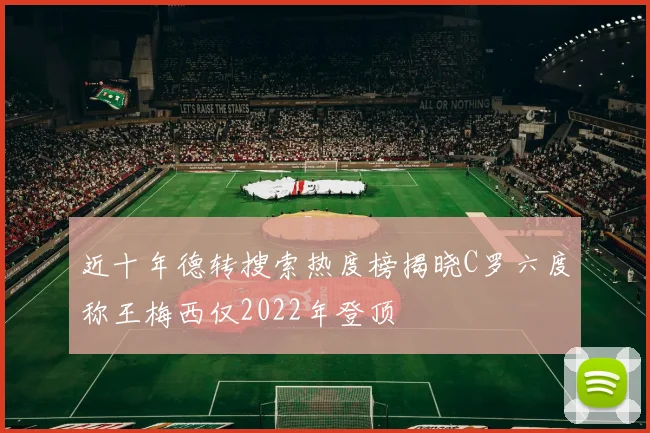 近十年德转搜索热度榜揭晓C罗六度称王梅西仅2022年登顶